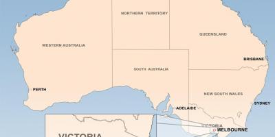 خريطة أستراليا ملبورن