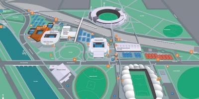 ملبورن الحديقة الأولمبية خريطة