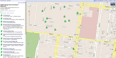 خريطة من جامعة ملبورن