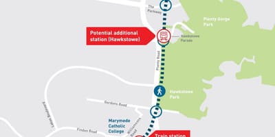 خريطة skyrail ملبورن خريطة